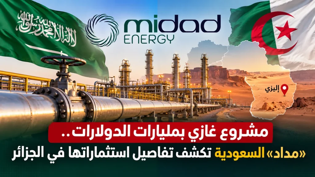 مشروع غازي بمليارات الدولارات.. «مداد» السعودية تكشف تفاصيل استثماراتها في الجزائر