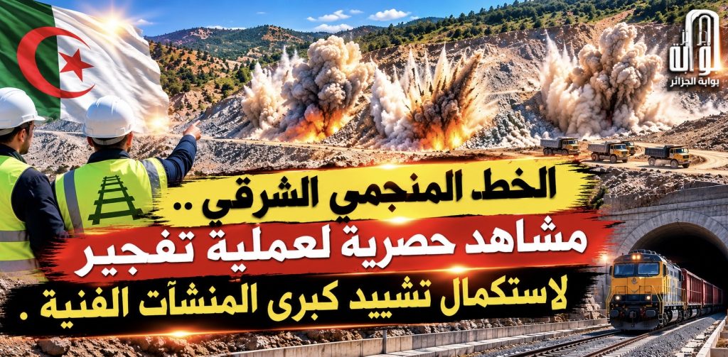 الخط المنجمي الشرقي ..مشاهد حصرية لعملية تفجير لاستكمال تشييد كبرى المنشآت الفنية !