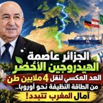 الجزائر عاصمة الهيدروجين الأخضر : العد العكسي  لنقل 4 ملايين طن من الطاقة النظيفة نحو أوروبا.. آمال المغرب تتبدد!