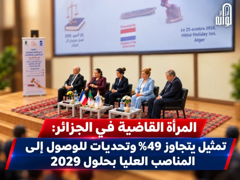 المرأة القاضية في الجزائر: تمثيل يتجاوز 49% و تحديات للوصول إلى المناصب العليا بحلول 2029