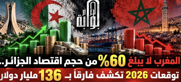 المغرب لا يبلغ 60% من حجم اقتصاد الجزائر.. توقعات 2026 تكشف فارقًا بـ136 مليار دولار