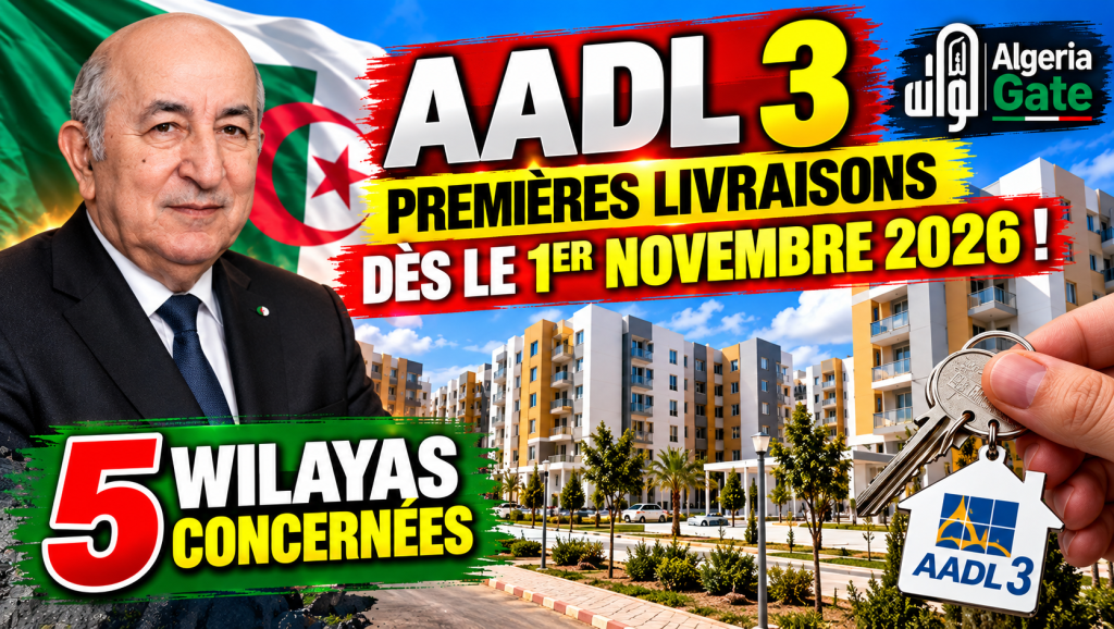 AADL 3 : le grand compte à rebours est lancé ! Cinq wilayas s’apprêtent à recevoir les premiers logements dès le 1er novembre 2026