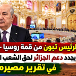 الرئيس تبون من قمة روسيا_إفريقيا يجدد دعم الجزائر لحق الشعب الصحراوي في تقرير مصيره
