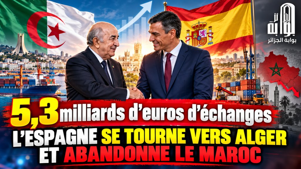5,3 milliards d’euros d’échanges : l’Espagne se tourne vers Alger et abandonne le Maroc  