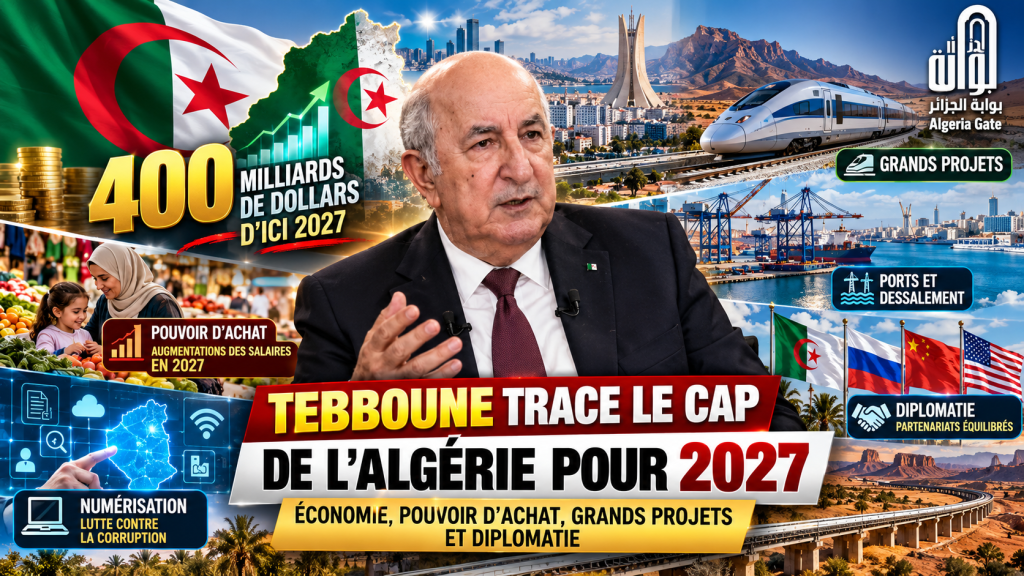 Tebboune trace le cap de l’Algérie pour 2027 : économie, pouvoir d’achat, grands projets et diplomatie