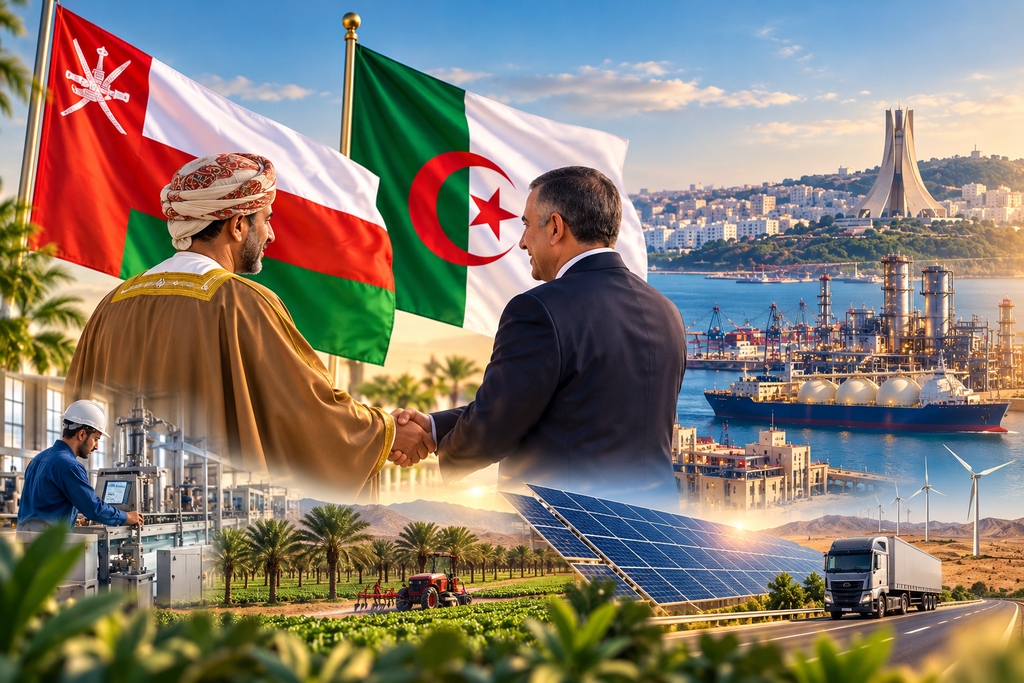 الجزائر وسلطنة عُمان تبحثان توسيع الشراكة الاستثمارية في قطاعات استراتيجية واعدة