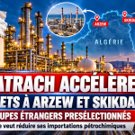 Sonatrach accélère sa transformation industrielle : quatre géants étrangers en lice pour deux projets stratégiques en Algérie