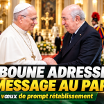 Un message spécial du président Tebboune au pape du Vatican : que contient-il ?