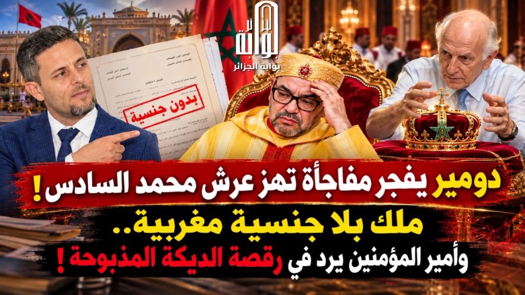 دومير يفجر مفاجأة تهز عرش محمد السادس! : ملك بلا جنسية مغربية.. وأمير المؤمنين يرد في رقصة الديكة المذبوحة!