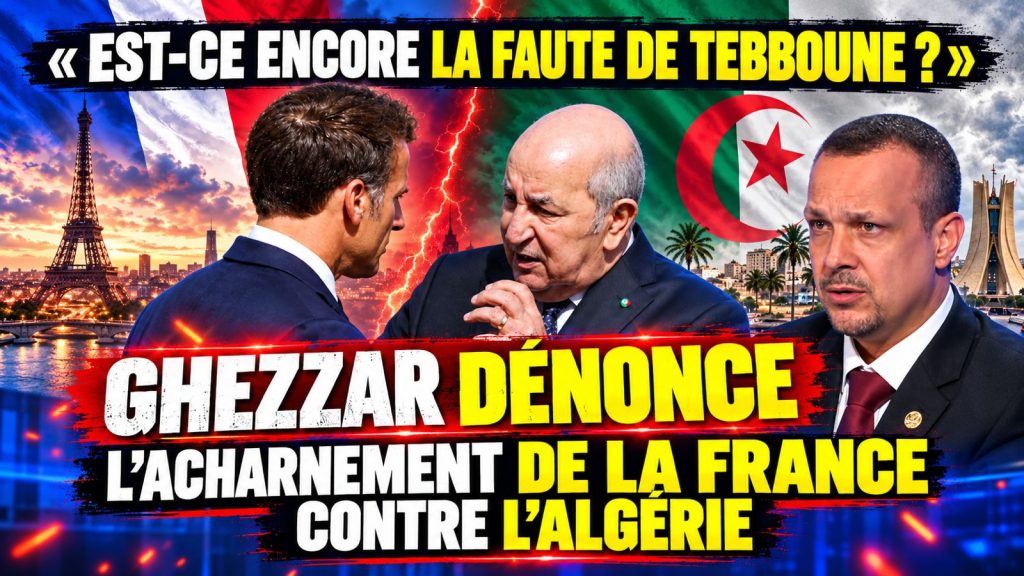 « Est-ce encore la faute de Tebboune ? » : Mehdi Ghezzar dénonce l’acharnement de la France contre l’Algérie