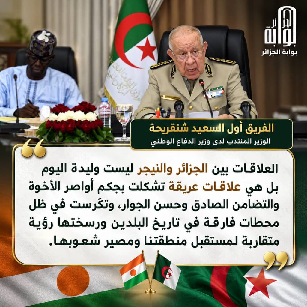 النيجر تتطلع لتعزيز التعاون العسكري مع الجزائر.. شنقريحة يستقبل وزير الدفاع النيجري