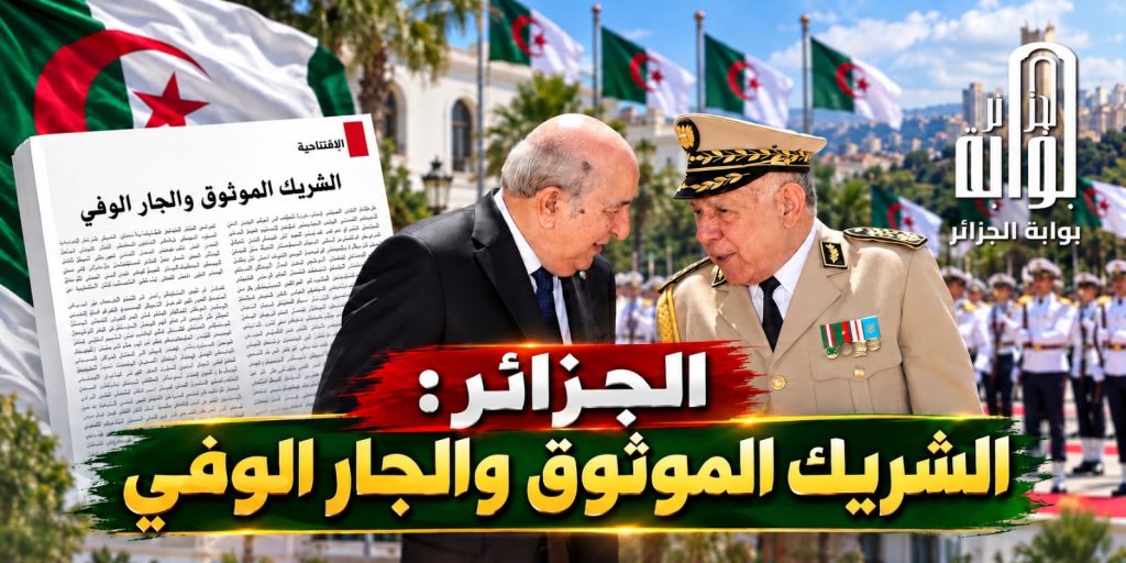 الجزائر : الشريك الموثوق والجار الوفي