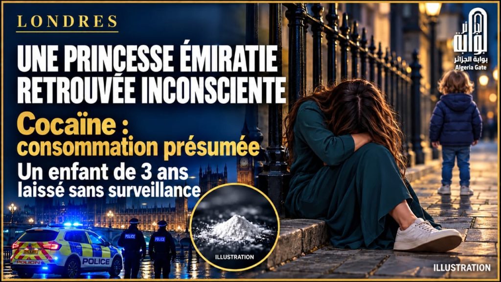 Londres : une princesse émiratie retrouvée inconsciente après une consommation présumée de cocaïne, un enfant de 3 ans laissé sans surveillance !