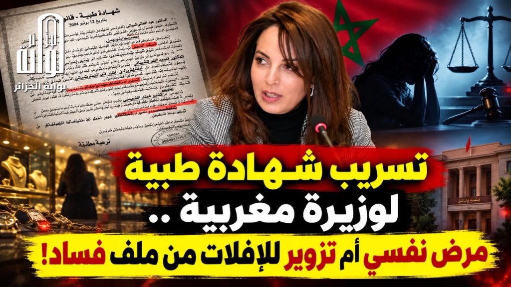 تسريب شهادة طبية لوزيرة مغربية ..مرض نفسي أم تزوير للإفلات من ملف فساد!