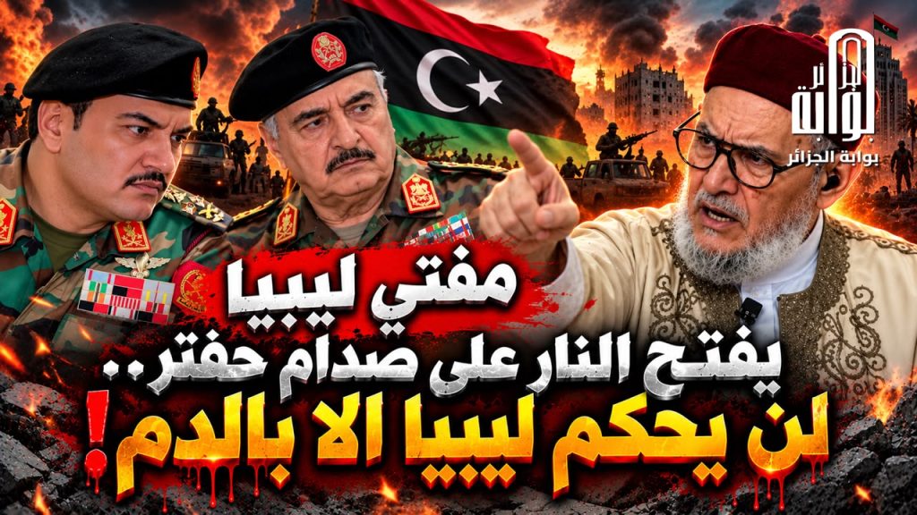 مفتي ليبيا يفتح النار على صدام حفتر.. لن يحكم ليبيا إلا بالدم!