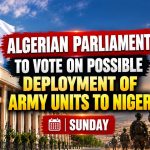 Algerian parliament to vote on possible deployment of army units to Niger