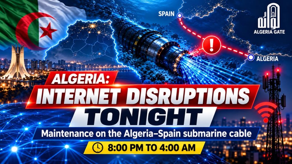 Algeria: Major internet disruptions expected tonight, Monday, from 8 PM to 4 AM