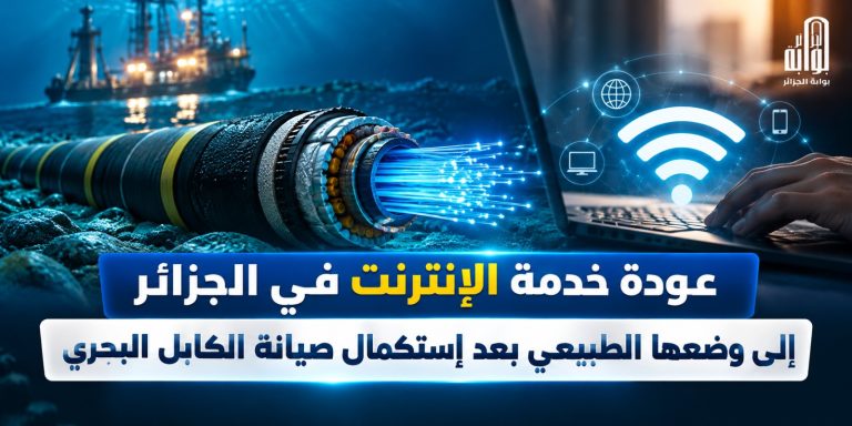 عودة خدمة الإنترنت في الجزائر إلى وضعها الطبيعي بعد إستكمال صيانة الكابل البحري