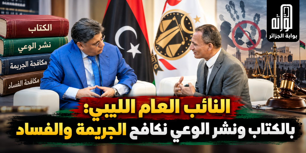 النائب العام الليبي: بالكتاب ونشر الوعي نكافح الجريمة والفساد