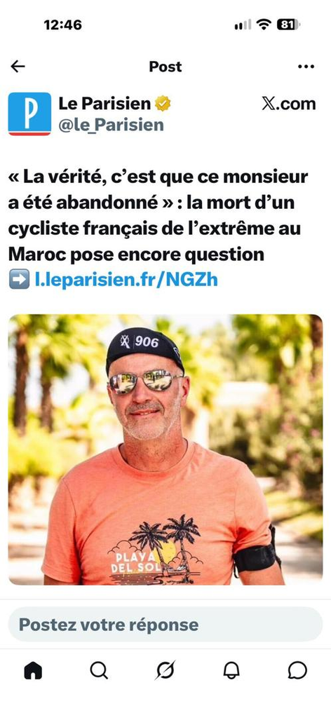 Défaillances marocaines dans le secours d’un cycliste français après un accident au Maroc
