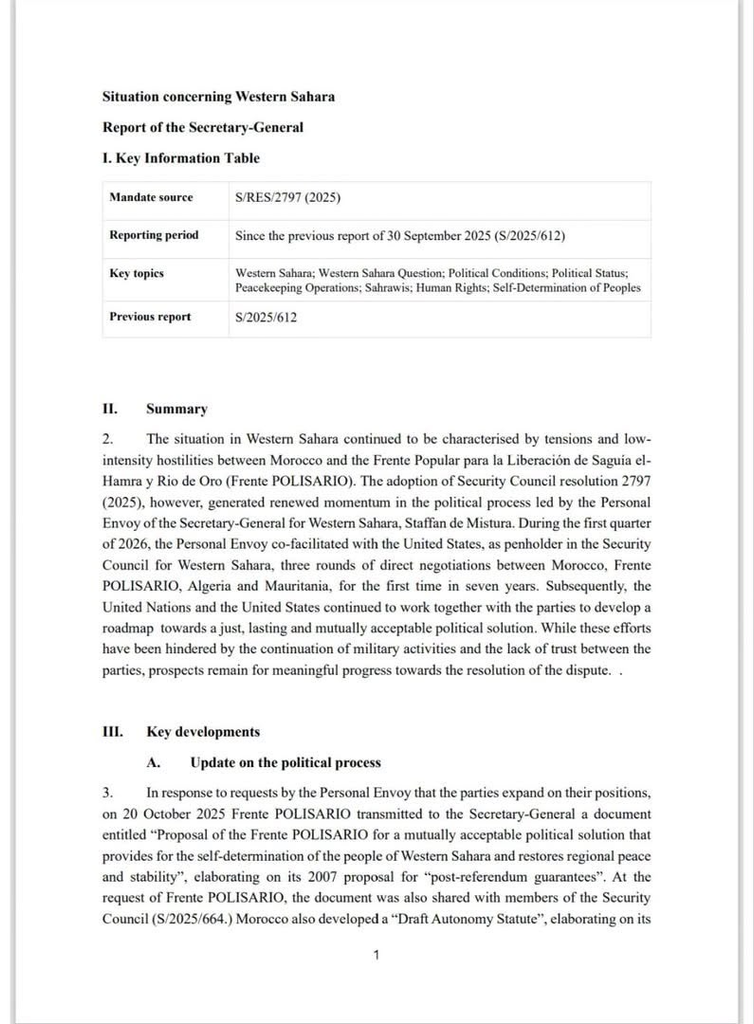 Sahara occidental : le rapport de Guterres rebat les cartes