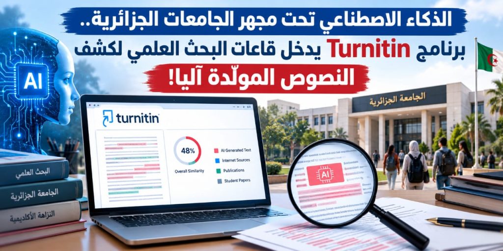 الذكاء الاصطناعي تحت مجهر الجامعات الجزائرية.. برنامج Turnitin يدخل قاعات البحث العلمي لكشف النصوص المولّدة آليا!