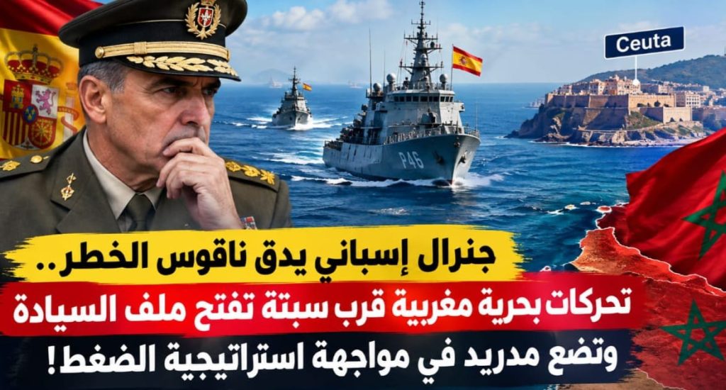 جنرال إسباني يدق ناقوس الخطر.. تحركات بحرية مغربية قرب سبتة تفتح ملف السيادة وتضع مدريد في مواجهة استراتيجية الضغط!