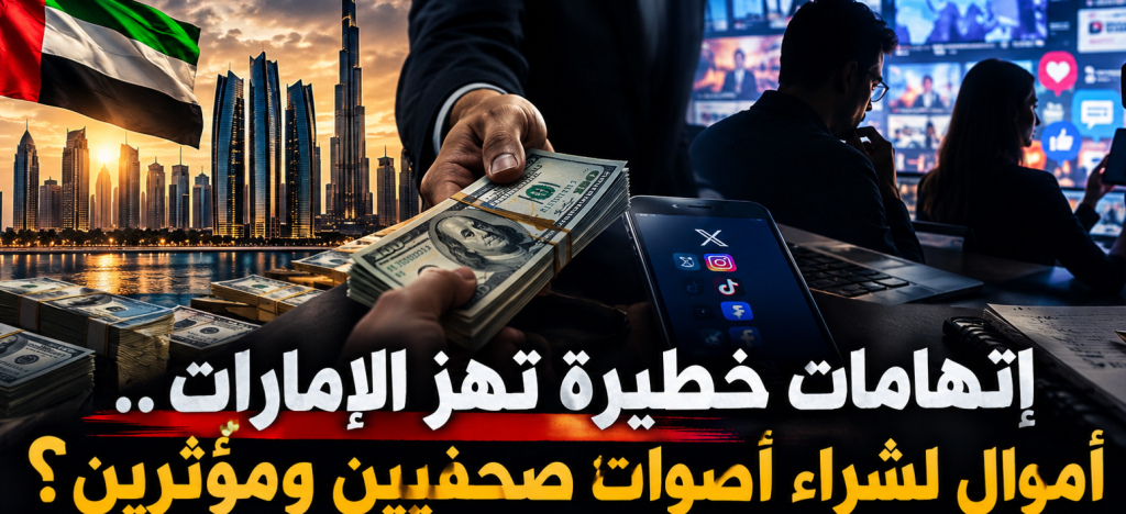 إتهامات خطيرة تهز الإمارات.. أموال لشراء أصوات صحفيين ومؤثرين؟