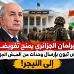 البرلمان الجزائري يمنح تفويضا للرئيس تبون بإرسال وحدات من الجيش الجزائري إلى النيجر!